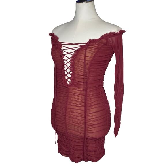 Majorelle Darling Dress in Merlot size XS - Picture 4 of 11